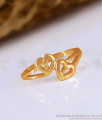 Double Heart Designs Gold Pattern Impon Ring Collection FR1501
