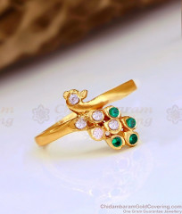 Beautiful Emerald Stone Impon Finger Ring Wedding Collection FR1545 Beautiful Emerald Stone Impon Finger Ring Wedding Collection FR1545