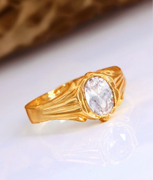 One Gram Gold Yello Stone Finger Ring Impon Collections FR1557 One Gram Gold Yello Stone Finger Ring Impon Collections FR1557