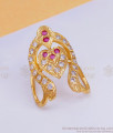 High Quality Five Metal Vanki Finger Ring Ruby White Stone Design FR1588 High Quality Five Metal Vanki Finger Ring Ruby White Stone Design FR1588