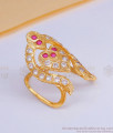 High Quality Five Metal Vanki Finger Ring Ruby White Stone Design FR1588 High Quality Five Metal Vanki Finger Ring Ruby White Stone Design FR1588