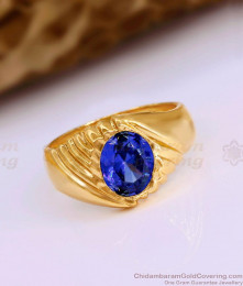New Arrival Sapphire Blue Stone Ring 5 Metal Jewelry FR1592
