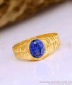 Semi Precious Sapphire Stone Impon Gold Ring Design FR1593