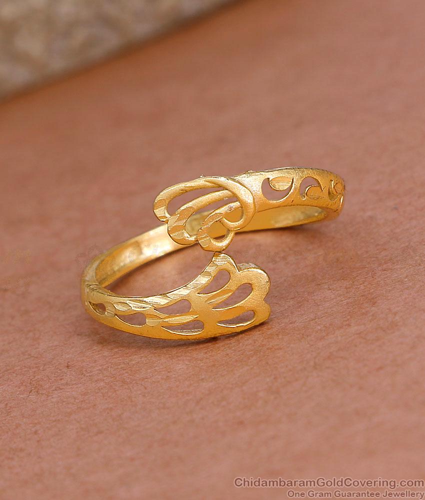 Stylish Gold Imitation Daily Wear Ring Matt Finish Design Online FR1600