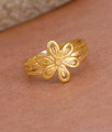 Latest Dubai Gold Flower Design RIng Collections For Brides FR1602