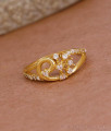 Trendy 1 Gram Gold Stone Ring Peacock Design For Weddings FR1608