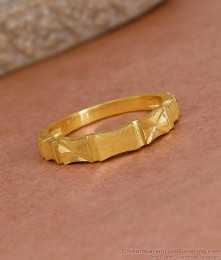 Premium Gold Forming Geometric Star-Cut Textured Finger Ring for Daily Wear FR1613