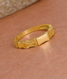 Premium Gold Forming Geometric Star-Cut Textured Finger Ring for Daily Wear FR1613