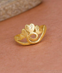 Beautiful Heart Design Forming Gold Finger Ring Design For Brides FR1614