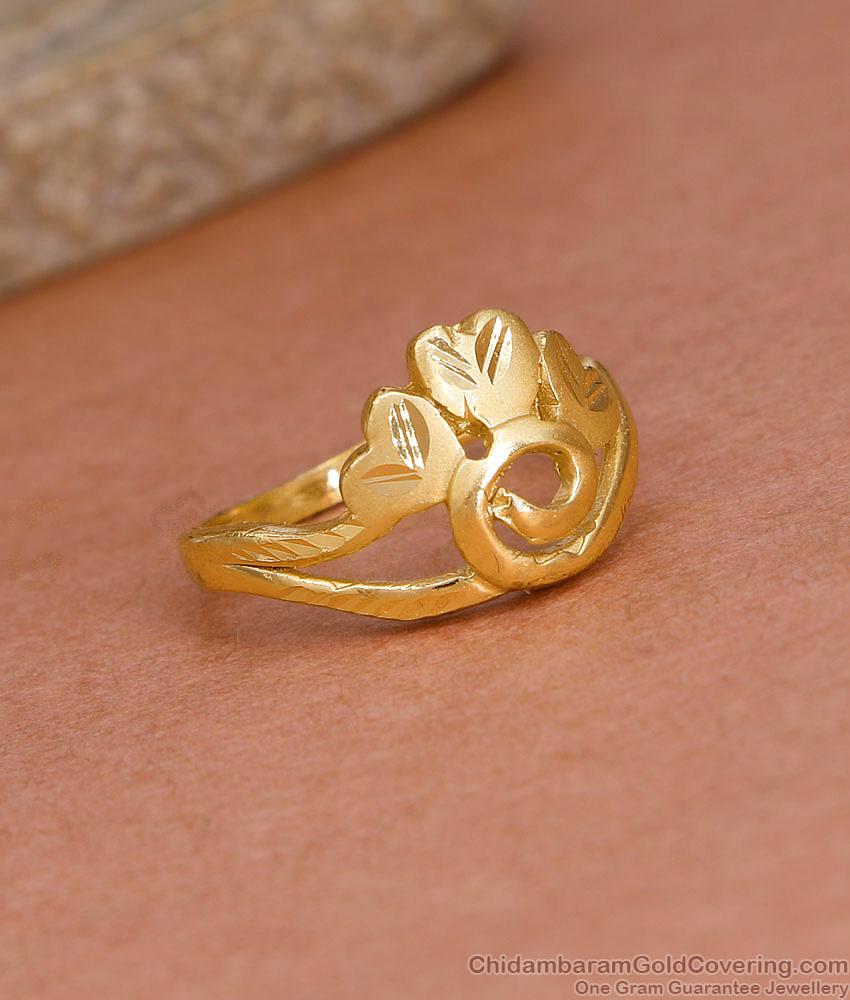 Beautiful Heart Design Forming Gold Finger Ring Design For Brides FR1614