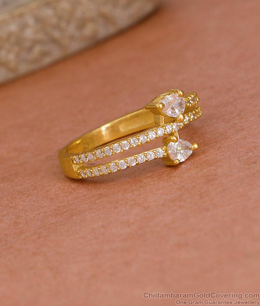 Full White Ad Stone Gold Plated Wedding Ring Collections Online FR1623