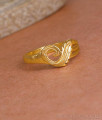 Plain One Gram Gold Finger Ring Peacock Design At Affordable Price FR1626