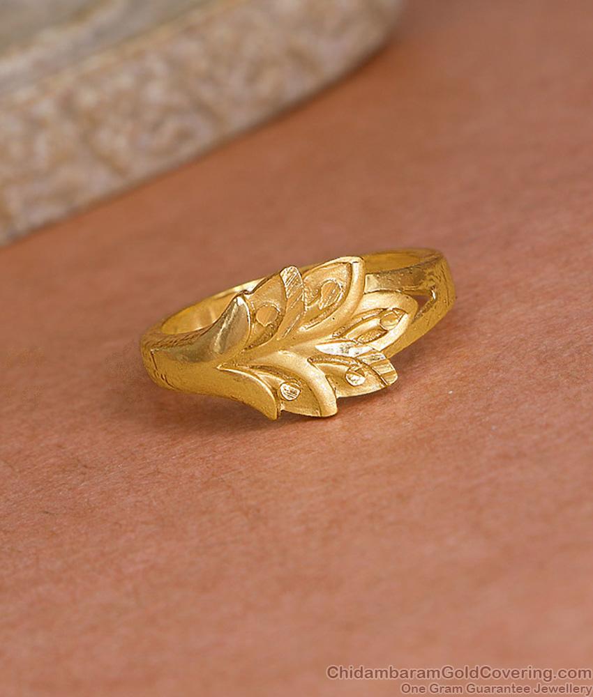 Matt Finish Forming Gold Wedding Ring Design Floral Design FR1627