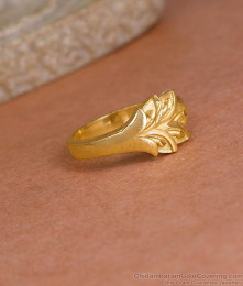 Matt Finish Forming Gold Wedding Ring Design Floral Design FR1627