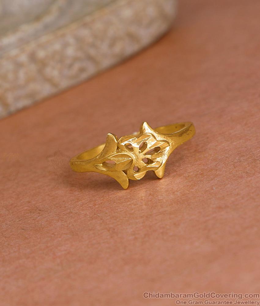 Regular Use Gold Plated Ring Light Weight Floral Design Shop Online FR1631