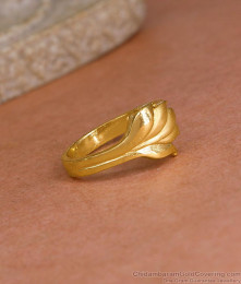 Elegant Matt Finish Micro Gold Polish Finger Ring Floral Design FR1633