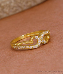 Classic Ad Stone Gold Plated Wedding Ring Collections Shop Online FR1639