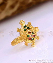 Beautiful Multi Color Stone 5 Metal Lucky Tortoise Ring Collections FR1645 Beautiful Multi Color Stone 5 Metal Lucky Tortoise Ring Collections FR1645