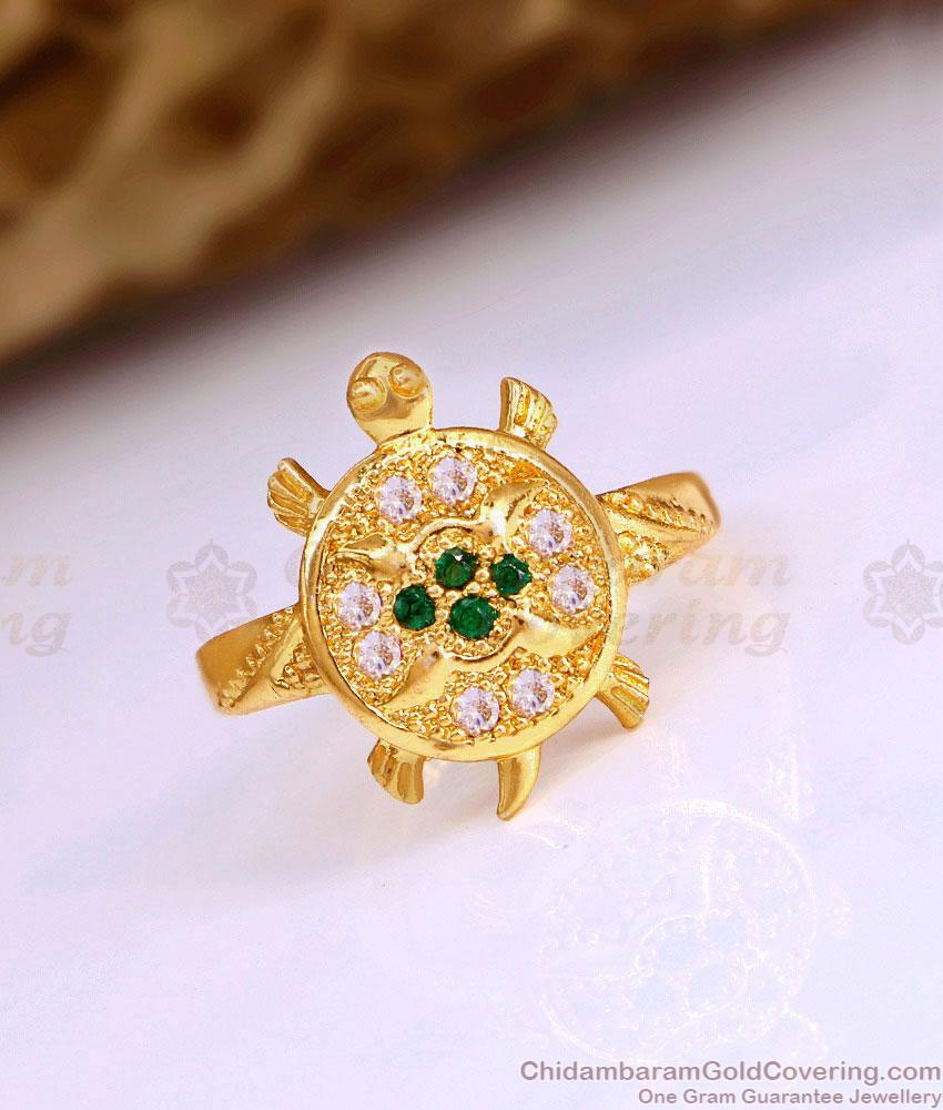 Lucky Gemstone Impon Panchaloha Tortoise Ring Design Shop Online FR1646