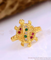 Multi Stone 3D Tortoise Design Impon Finger Ring At Affordable Price FR1649
