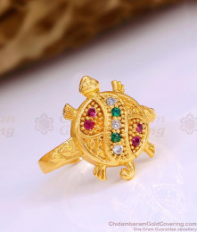 Multi Stone 3D Tortoise Design Impon Finger Ring At Affordable Price FR1649
