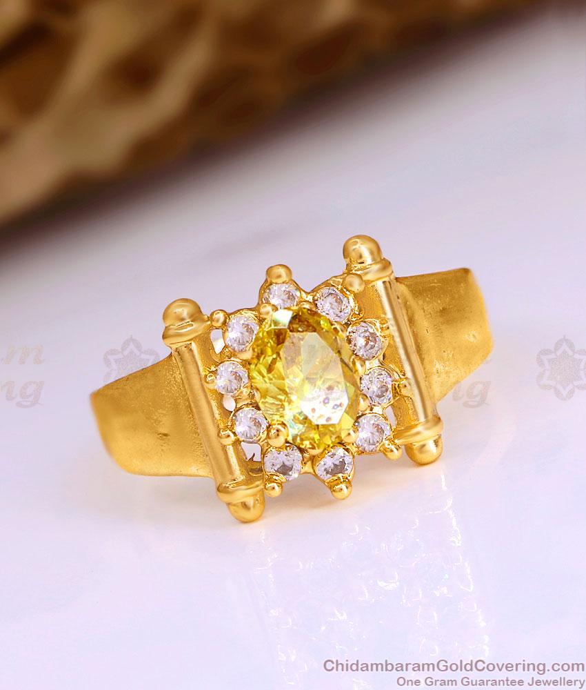 New Arrival Impon Ring With Yellow Diamond Stone Online FR1650
