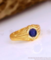 Regular Use Sapphire Stone Impon Finger Ring Design Online FR1652