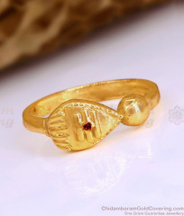 Traditional Impon Vel Red Enamel Unisex Ring Design Online FR1656