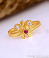 Ruby White Diamonds Impon Butterfly Ring Design For Everyday Use FR1660