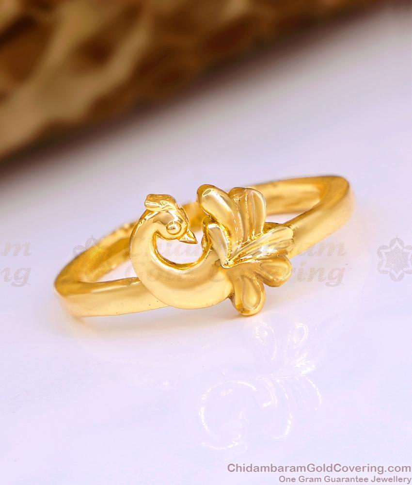 Daily Use Impon Panchaloha Ring Peacock Design Without Stone FR1664