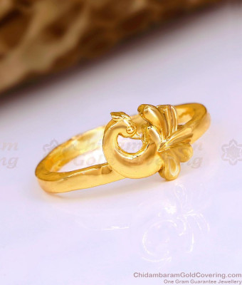 Daily Use Impon Panchaloha Ring Peacock Design Without Stone FR1664
