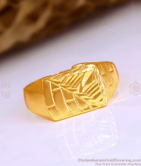 Plain Gold Imitation Mens Ring Collections Shop Online FR1672