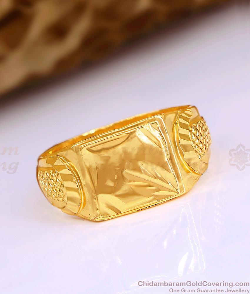 Party Wear Micro Gold Plated Men Ring Collections Online FR1673