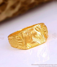 Party Wear Micro Gold Plated Men Ring Collections Online FR1673