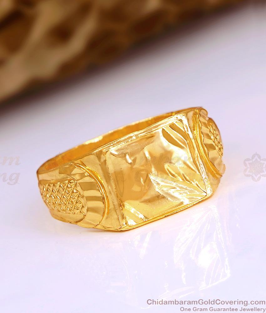 Party Wear Micro Gold Plated Men Ring Collections Online FR1673