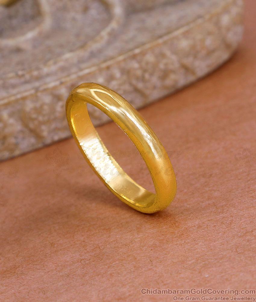 Never Faded Plain Gold Imitation Ring Unisex Jewelry Collections FR1676