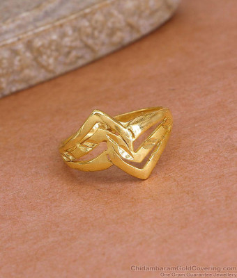 Premium Gold Imitation Wedding Ring Shop Online FR1680