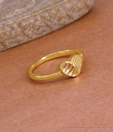 Premium Heart Design 1 Gram Gold Ring Without Stone FR1681 Premium Heart Design 1 Gram Gold Ring Without Stone FR1681