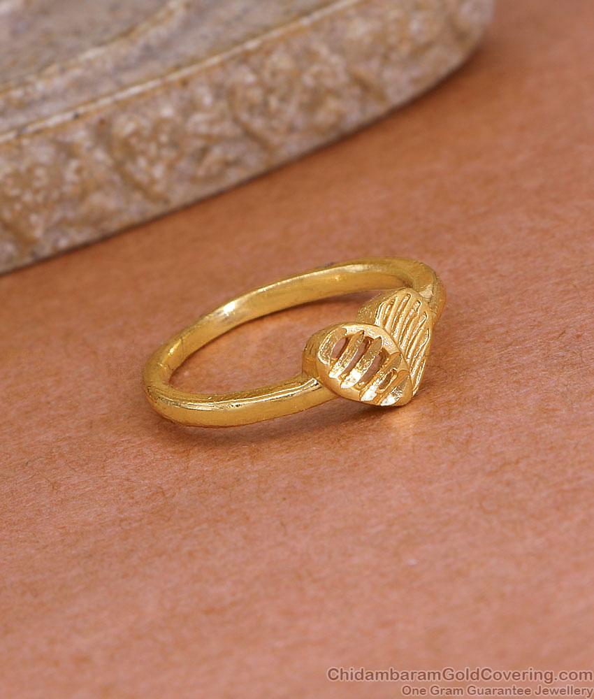 Premium Heart Design 1 Gram Gold Ring Without Stone FR1681 Premium Heart Design 1 Gram Gold Ring Without Stone FR1681