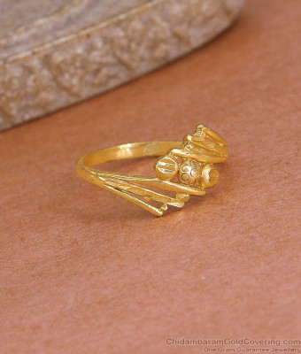 Buy Premium Quality Plain Gold Plated Ring For Daily Wear Online FR1682
