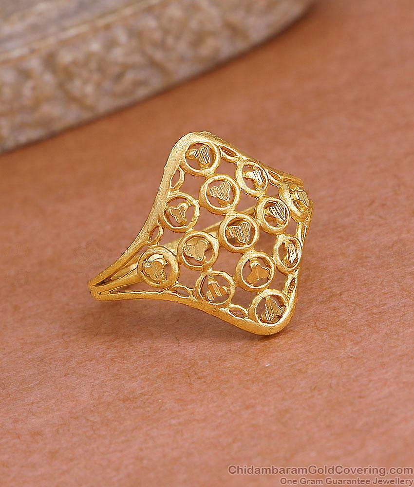High Quality regular Gold Covering Ring Heart Design FR1684