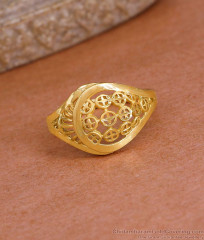 Trendy Forming Gold Plain Wedding Ring Design Online FR1685