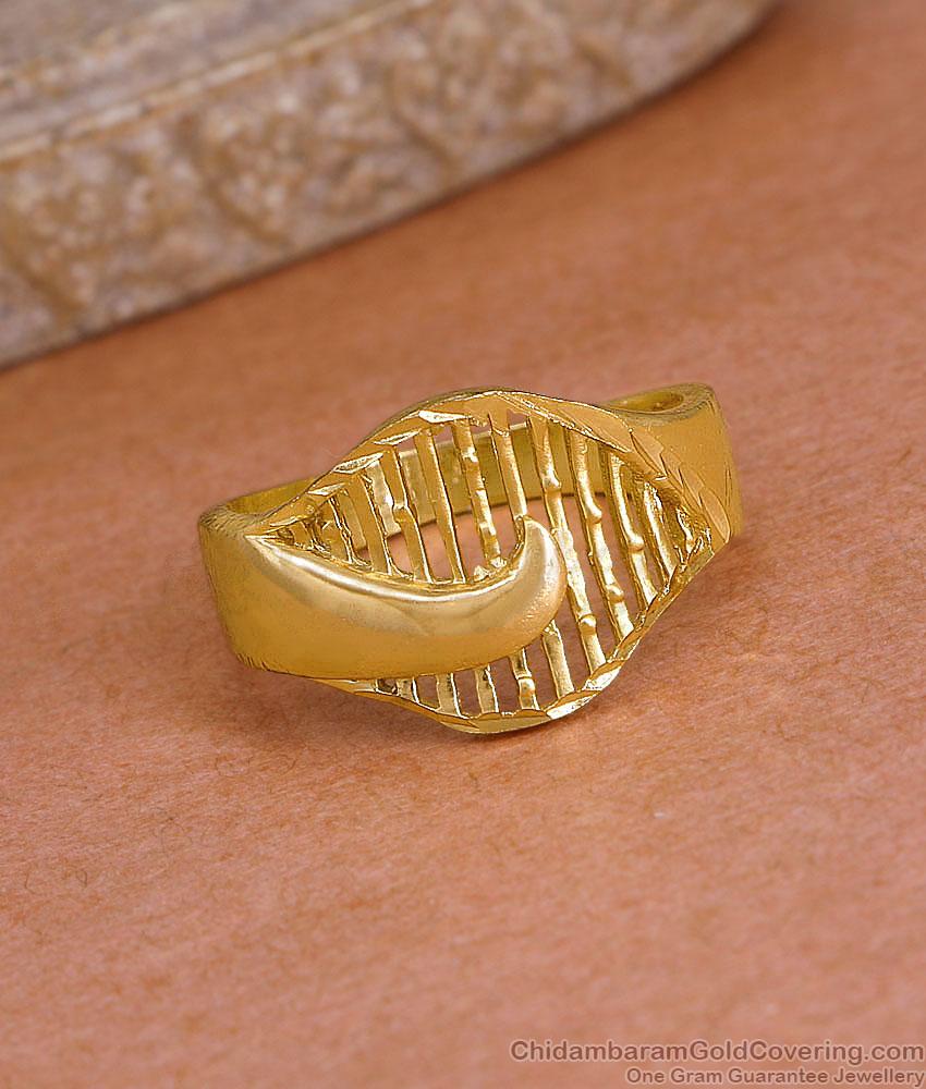 Elegant Traditional Gold Plated Net Pattern Leaf Ring FR1689 Elegant Traditional Gold Plated Net Pattern Leaf Ring FR1689