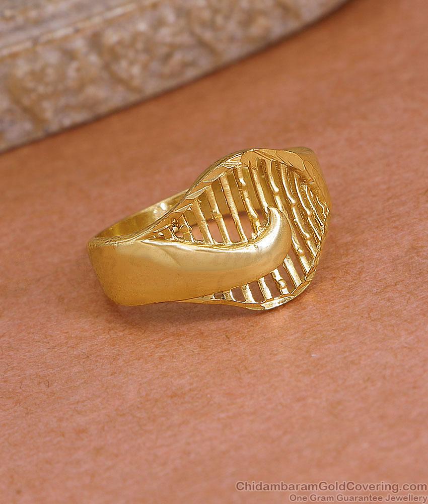 Elegant Traditional Gold Plated Net Pattern Leaf Ring FR1689 Elegant Traditional Gold Plated Net Pattern Leaf Ring FR1689