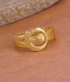 Stylish Gold Covering Geometric Circle Womens Ring FR1690