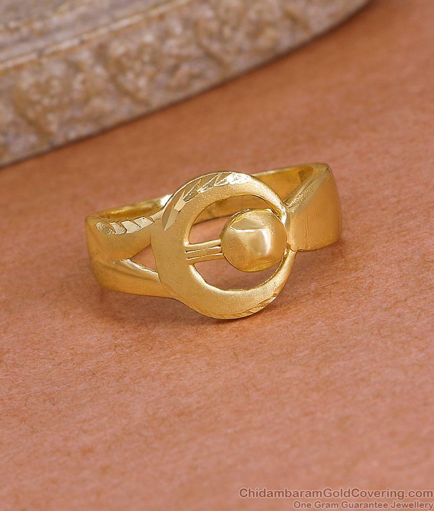 Stylish Gold Covering Geometric Circle Womens Ring FR1690
