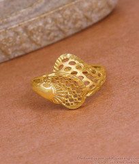 Beautiful Gold Imitation Finger Ring Floral Design For Women FR1691