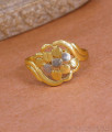 Latest Floral 1 Gram Gold Ring Rhodium Touch Design FR1693 Latest Floral 1 Gram Gold Ring Rhodium Touch Design FR1693