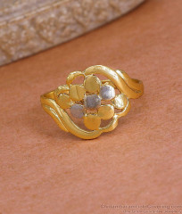 Latest Floral 1 Gram Gold Ring Rhodium Touch Design FR1693 Latest Floral 1 Gram Gold Ring Rhodium Touch Design FR1693