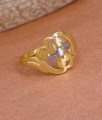 Latest Floral 1 Gram Gold Ring Rhodium Touch Design FR1693 Latest Floral 1 Gram Gold Ring Rhodium Touch Design FR1693